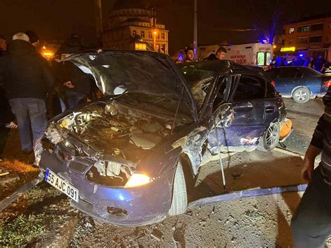 Samsunda 3 araçlı kaza 5 yaralı